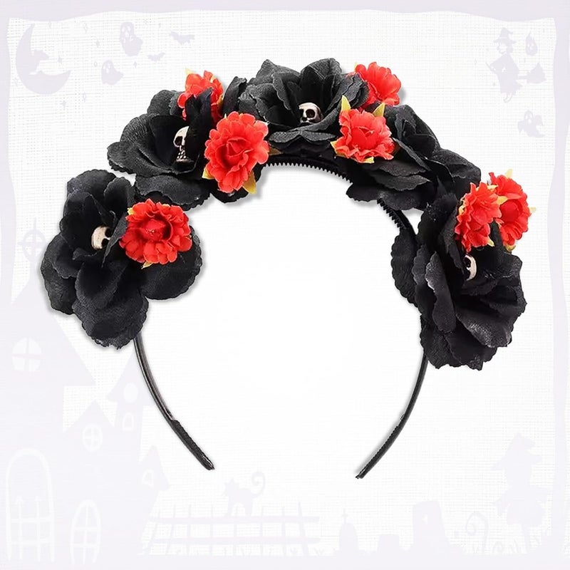 Gintison Halloween Headband, Cosplay Costume Hair Accessories Supplies Day of The Dead - Image 1